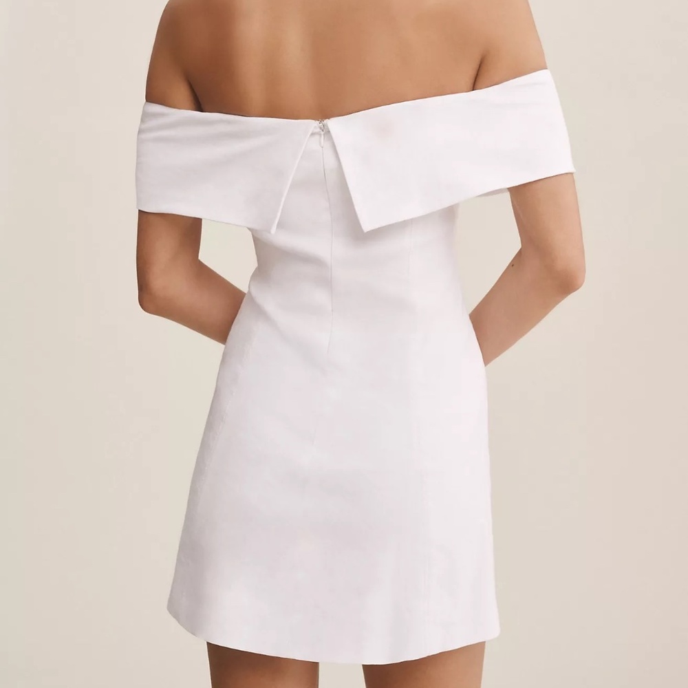 BHLDN Ingrid Off-The-Shoulder Mini Dress – Size 12 (NWT) - Picture 2 of 5